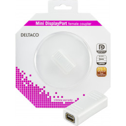 Deltaco DP-FF-K videokaapeli-adapteri Mini DisplayPort Valkoinen