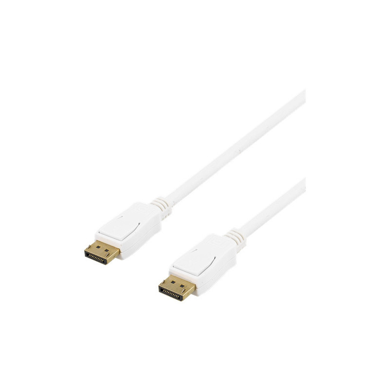 Deltaco DP-4151 DisplayPort-kaapeli 15 m Valkoinen