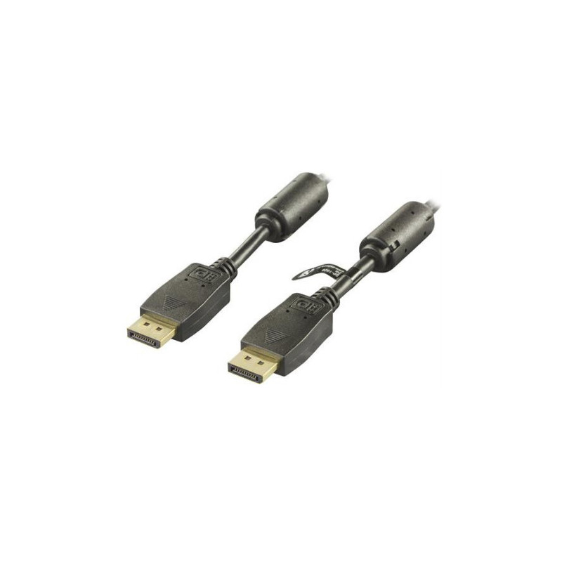 Deltaco DP-1050 DisplayPort-kaapeli 5 m Musta