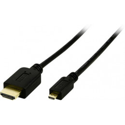 Deltaco HDMI-1023-K HDMI-kaapeli 2 m HDMI-tyyppi A (vakio) HDMI-tyyppi D (mikro) Musta