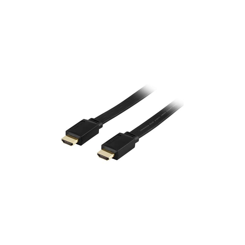 Deltaco HDMI-1050F HDMI-kaapeli 5 m HDMI-tyyppi A (vakio) Musta