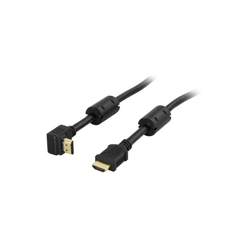 Deltaco HDMI-1050V HDMI-kaapeli 5 m HDMI-tyyppi A (vakio) Musta