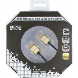 Deltaco HDMI-1042-K HDMI-kaapeli 2 m HDMI-tyyppi A (vakio) Musta