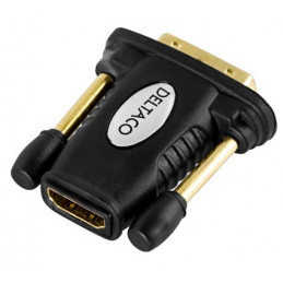 Deltaco HDMI-11 cable gender changer 19-pin HDMI DVI-D Musta