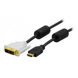 Deltaco HDMI-112 videokaapeli-adapteri 2 m Musta, Valkoinen