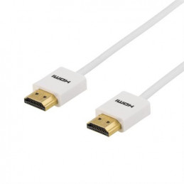 Deltaco HDMI-1092A-K HDMI-kaapeli 2 m HDMI-tyyppi A (vakio) Valkoinen