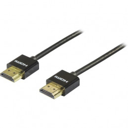 Deltaco HDMI-1091 HDMI-kaapeli 1 m HDMI-tyyppi A (vakio) Musta