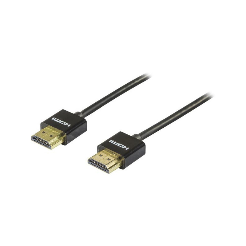 Deltaco HDMI-1091 HDMI-kaapeli 1 m HDMI-tyyppi A (vakio) Musta