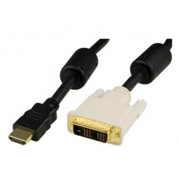 Deltaco HDMI-112-K videokaapeli-adapteri 2 m Musta, Valkoinen