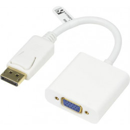 Deltaco DP-VGA8 videokaapeli-adapteri 0,2 m DisplayPort VGA (D-Sub) Valkoinen