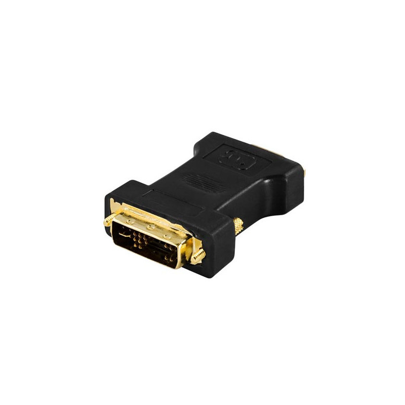 Deltaco DVI-4 cable gender changer VGA Musta