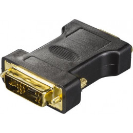 Deltaco DVI-4-K cable gender changer DVI-A VGA(HD15) Musta