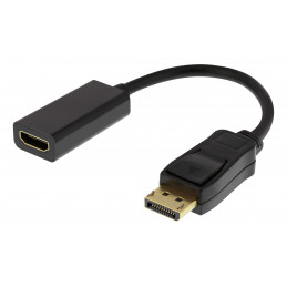Deltaco DP-HDMI43 videokaapeli-adapteri 0,2 m DisplayPort HDMI-tyyppi A (vakio) Musta