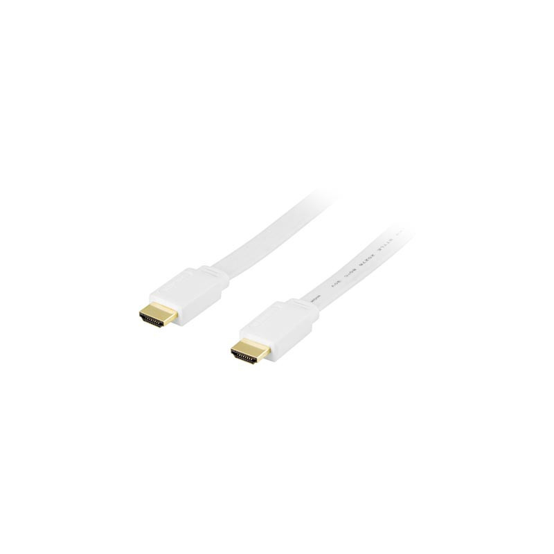 Deltaco 2m HDMI HDMI-kaapeli HDMI-tyyppi A (vakio) Valkoinen