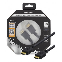 Deltaco HDMI-1010-K HDMI-kaapeli 1 m HDMI-tyyppi A (vakio) Musta
