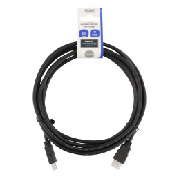 Deltaco HDMI-930 HDMI-kaapeli 3 m HDMI-tyyppi A (vakio) Musta