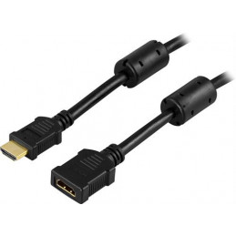 Deltaco HDMI-121 HDMI-kaapeli 1 m HDMI-tyyppi A (vakio) Musta