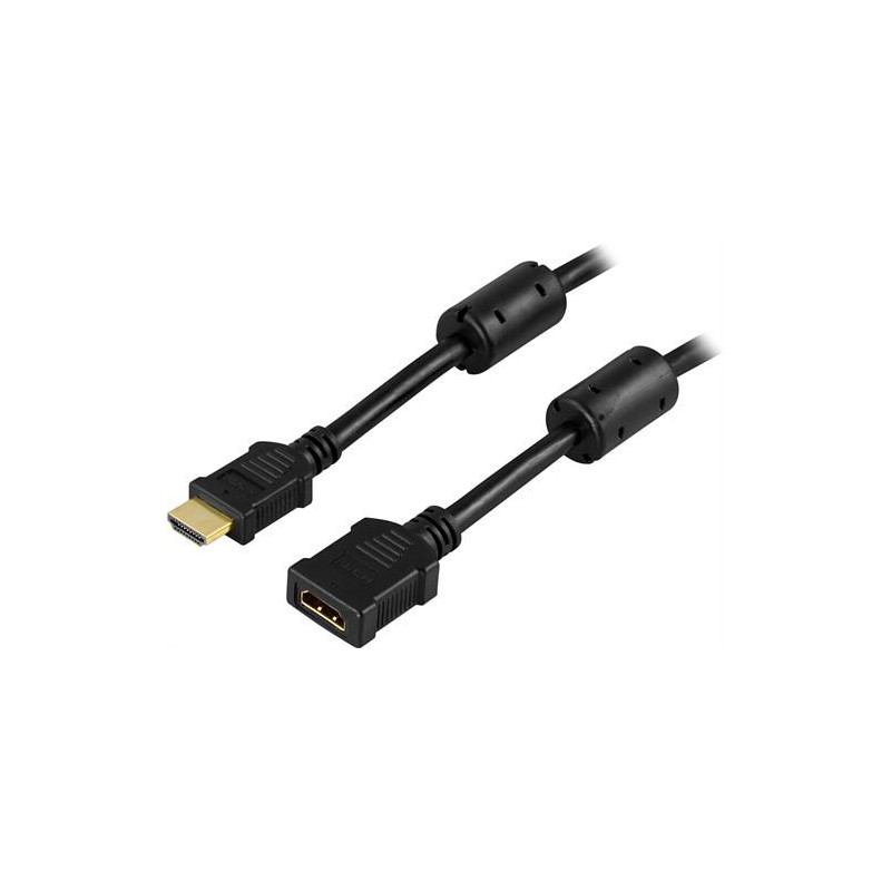 Deltaco HDMI-121 HDMI-kaapeli 1 m HDMI-tyyppi A (vakio) Musta