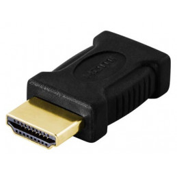 Deltaco HDMI-17 cable gender changer 19-pin HDMI Musta