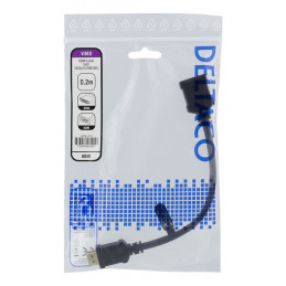 Deltaco HDMI-21F HDMI-kaapeli 0,2 m HDMI-tyyppi A (vakio) Musta