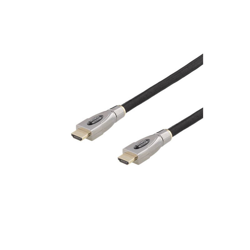 Deltaco Prime HDMI-kaapeli 5 m HDMI-tyyppi A (vakio) Musta