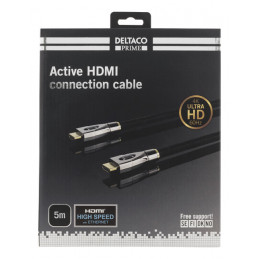 Deltaco Prime HDMI-kaapeli 5 m HDMI-tyyppi A (vakio) Musta