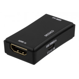 Deltaco HDMI-7036 AV-signaalin jatkaja AV-toistin Musta