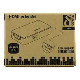 Deltaco HDMI-7036 AV-signaalin jatkaja AV-toistin Musta