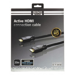 Deltaco Prime HDMI-kaapeli 20 m HDMI-tyyppi A (vakio) Musta