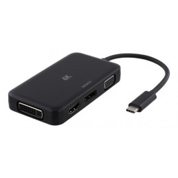 Deltaco USBC-MULTI keskitin USB 3.2 Gen 1 (3.1 Gen 1) Type-C Musta