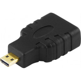 Deltaco HDMI-24 cable gender changer Micro-HDMI Musta