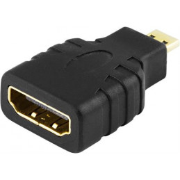 Deltaco HDMI-24 cable gender changer Micro-HDMI Musta