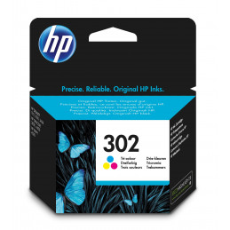 HP 302 Tri-color Original Ink Cartridge 1 kpl Alkuperäinen Perusvärintuotto Syaani, Magenta, Keltainen