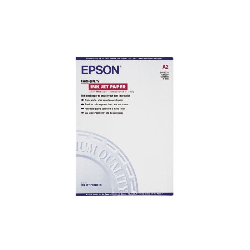 Epson Photo Quality Ink Jet Paper, DIN A2, 102 g m², 30 arkkia