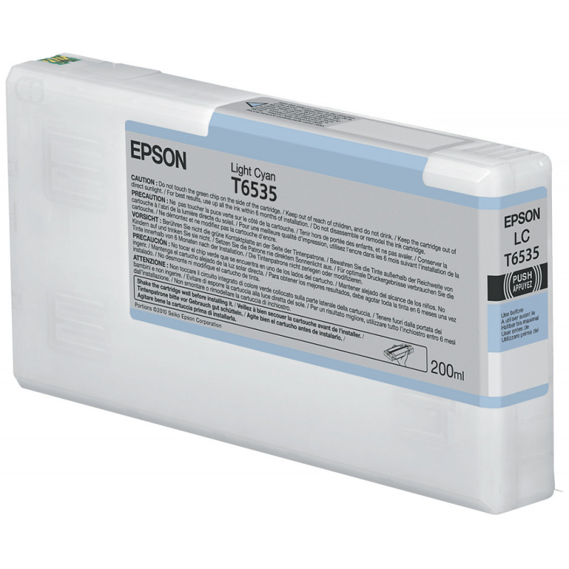 Epson T6535 vaalea syaani mustepatruuna (200 ml)