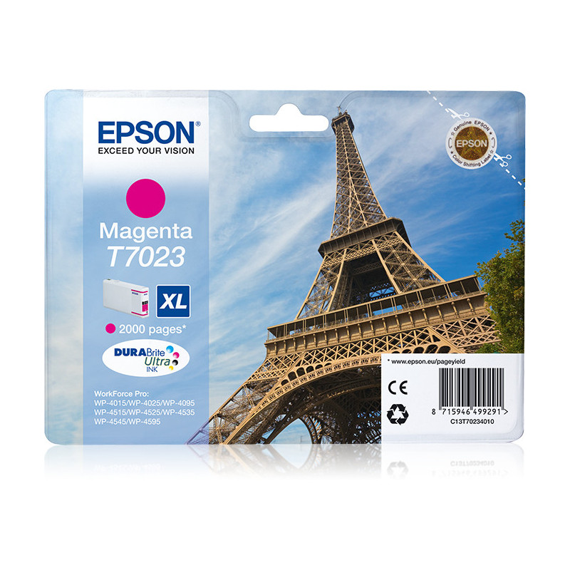 Epson Eiffel Tower WP4000- 4500-sarjojen mustepatruuna XL magenta 2k