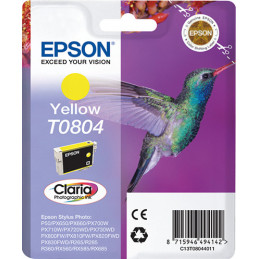 Epson Hummingbird Yksittäispakkaus, keltainen T0804 Claria Photographic -muste