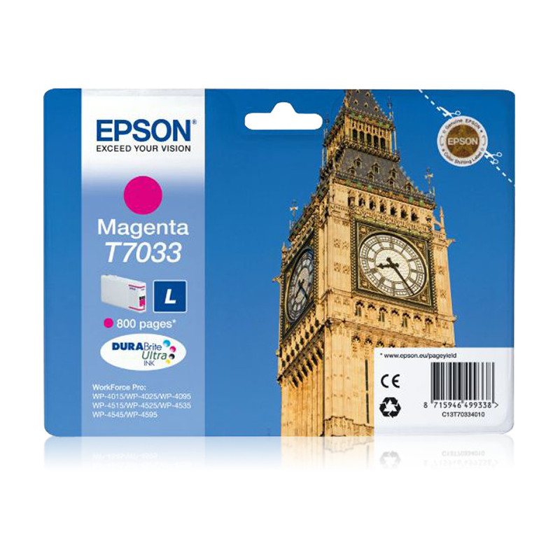 Epson Big Ben WP4000- 4500-sarjojen mustepatruuna L magenta 0,8k