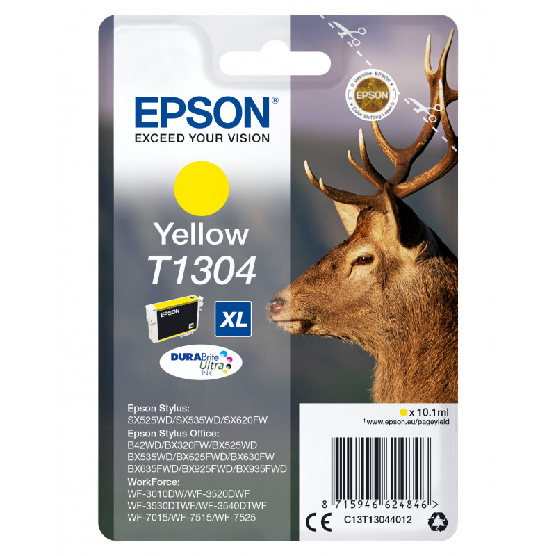 Epson Stag Yksittäispakkaus, keltainen T1304 DURABrite Ultra -muste