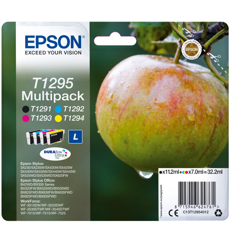 Epson Apple Monipakkaus, 4 väriä T1295 DURABrite Ultra -muste
