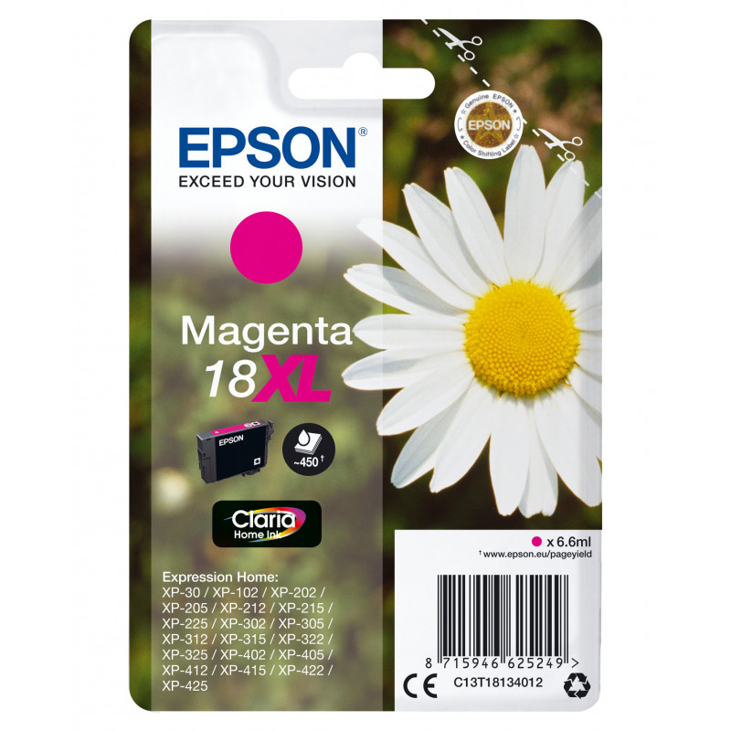 Epson Daisy Yksittäispakkaus, magenta 18XL Claria Home -muste