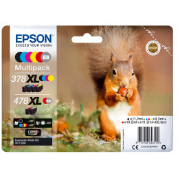 Epson Squirrel Multipack 6-colours 378XL   478XL Claria Photo HD Ink