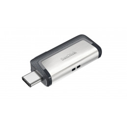 SanDisk Ultra Dual Drive USB Type-C USB-muisti 32 GB USB Type-A   USB Type-C 3.2 Gen 1 (3.1 Gen 1) Musta, Hopea