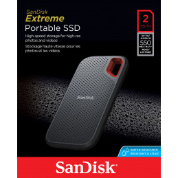 SanDisk Extreme 2000 GB Harmaa, Oranssi