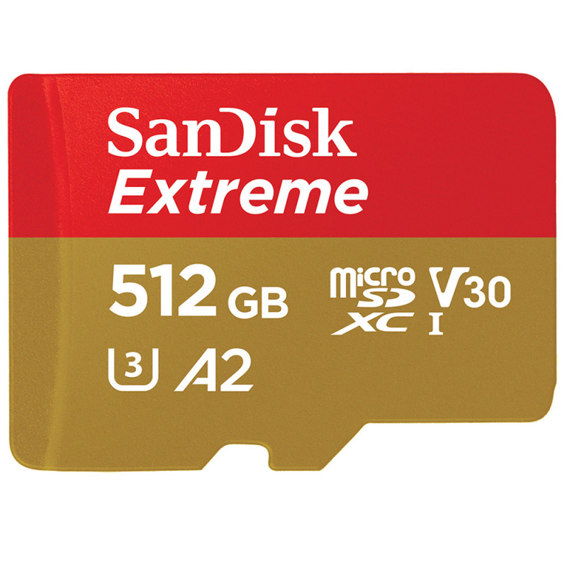 SanDisk Extreme flash-muisti 512 GB MicroSDXC UHS-I Luokka 10