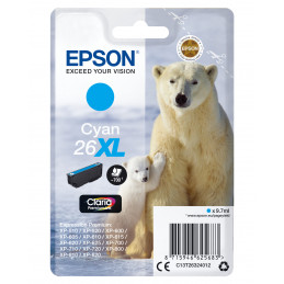 Epson Polar bear Yksittäispakkaus, syaani 26XL Claria Premium -muste
