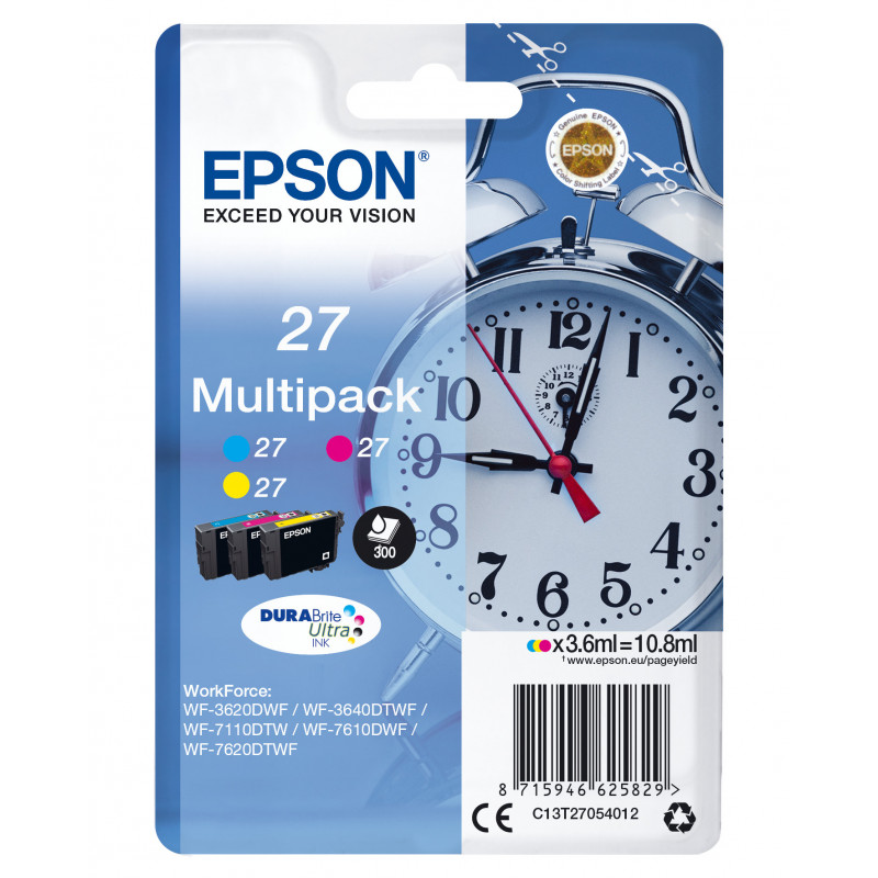 Epson Alarm clock Multipack 3-colour 27 DURABrite Ultra Ink