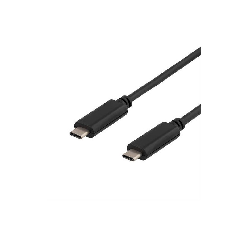 Deltaco USBC-1054 USB-kaapeli 1 m USB 3.2 Gen 1 (3.1 Gen 1) Musta