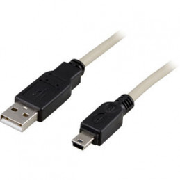 Deltaco USB 2.0 Cable A mini B, 1m USB-kaapeli USB A Mini-USB B