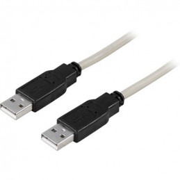 Deltaco USB 2.0 USB-kaapeli 0,5 m USB A Harmaa